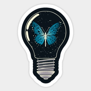 Trapped Blue Butterfly Monarch by Tobe Fonseca Sticker